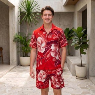Men Shirt Summer Rayon Hand Painted Made in Bali